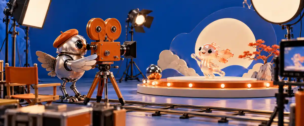 An original miniature filmmaking studio